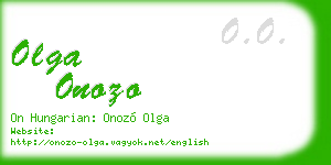 olga onozo business card