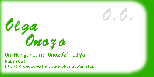 olga onozo business card